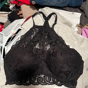 NWOT Victoria Secret Pink, Black Lace Bralette Size XL